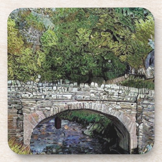 DESSOUS-DE-VERRE VIEUX PONT SUR LA RIVIÈRE (Devant)