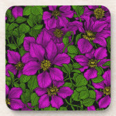 Dessous-de-verre Vigne Clematis rose (Devant)