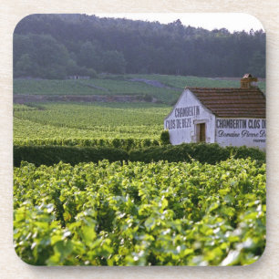 Dessous-de-verre vignoble Chambertin Clos de Beze Grand Cru avec