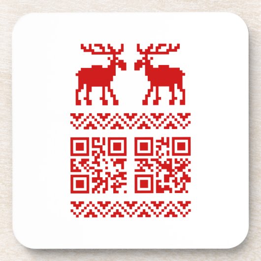Dessous-de-verre Vilain Sweater QR Code Bonne année! (Devant)