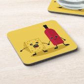 Dessous-de-verre Vin Et Fromage Invitation (Côté gauche)