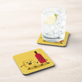 Dessous-de-verre Vin Et Fromage Invitation (Côté Droit)