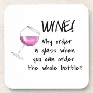 Dessous-de-verre Vin Rouge Drôle Mot Dit Fête Boire