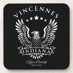 Dessous-de-verre Vincennes comté de Knox Indiana Vintage Eagle