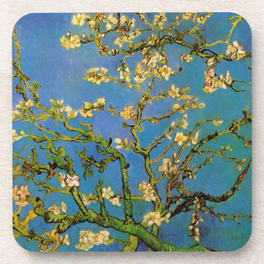 Dessous-de-verre Vincent van Gogh - Arbre aux amandes en fleurs (Devant)