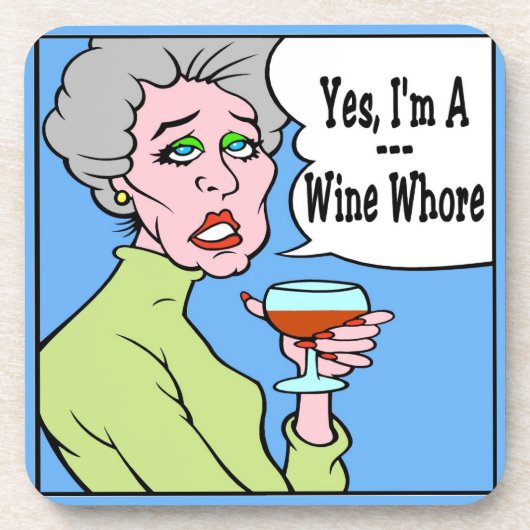 Dessous de verre vinicole comique (Devant)