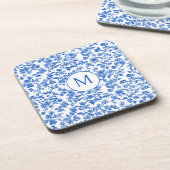 Dessous-de-verre Vintage Blue Chinoiserie Monogram  (Côté gauche)