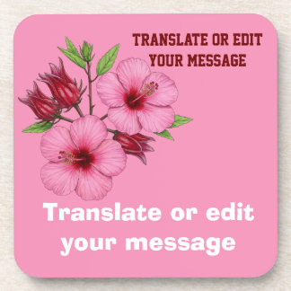 Dessous-de-verre Vintage Botanical Hibiscus Flower edit