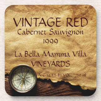 Dessous de verre vintage de liège à vin rouge !