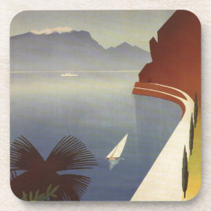 Dessous-de-verre Vintage Lake Garda Riva Torbole Italie Tourisme
