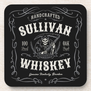 Dessous-de-verre Vintage Liqueur AJOUTER NOM Old Grim Reaper Whiske