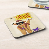 Dessous-de-verre Vintage Miami Beach (Côté gauche)