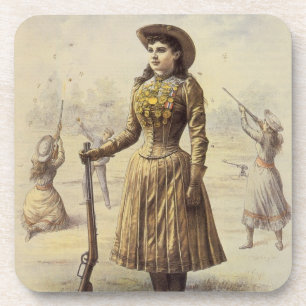 Dessous-de-verre Vintage Miss Annie Oakley, Western Cowgirl