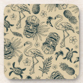 Dessous-de-verre Vintage Motif tropical (Devant)