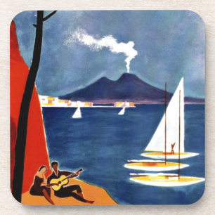 Dessous-de-verre Vintage Napoli Voyage Amour Romance