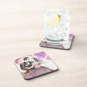 Dessous-de-verre Vintage Valentine Couple (Côté Droit)