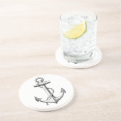 Dessous de verre vintages d'ancre (Côté)