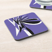 Dessous de Verre Violet au Design Graphique Modern (Côté gauche)