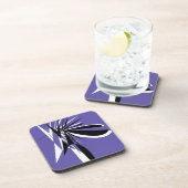 Dessous de Verre Violet au Design Graphique Modern (Côté Droit)
