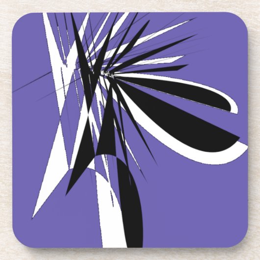 Dessous de Verre Violet au Design Graphique Modern (Devant)