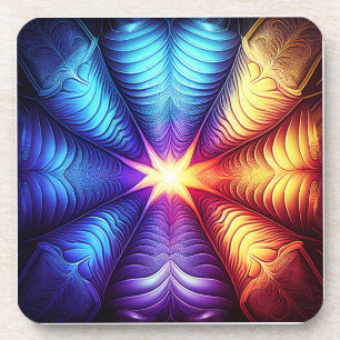 Dessous-de-verre Violet bleu jaune Lyapunov Fractal