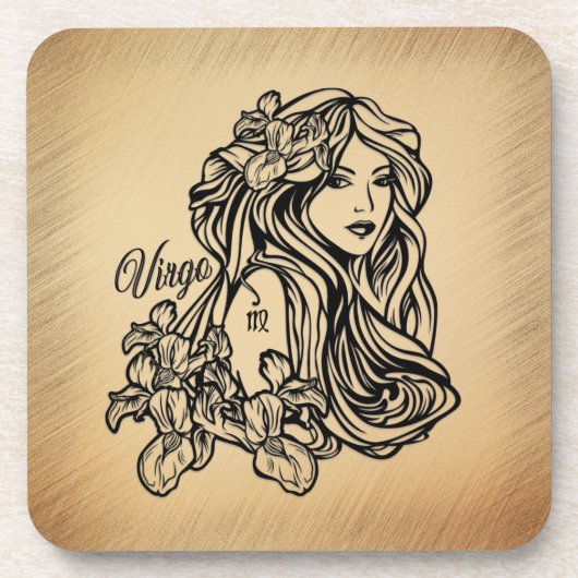 Dessous-de-verre Virgo Zodiac - Antique Look (Devant)