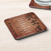 DESSOUS-DE-VERRE VIRTUES DE BUSHIDO (Côté gauche)