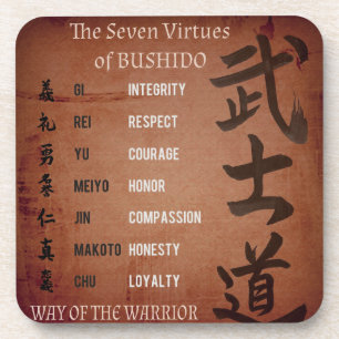 DESSOUS-DE-VERRE VIRTUES DE BUSHIDO