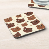 Dessous-de-verre Visage drôle d'ours (Côté gauche)