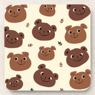 Dessous-de-verre Visage drôle d'ours