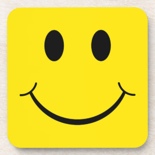 Dessous-de-verre Visage Jaune Heureux Classique des Années 70