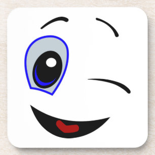 DESSOUS-DE-VERRE VISAGE SOURIRE