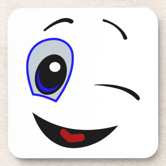DESSOUS-DE-VERRE VISAGE SOURIRE (Devant)