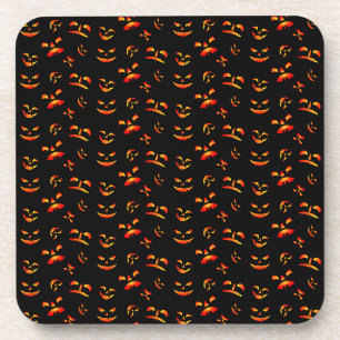 Dessous-de-verre Visages de citrouille de Halloween