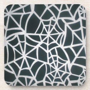 Dessous-de-verre Vitesse Web Gothique Gras Designer Noir et Blanc