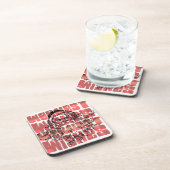 Dessous-de-verre voeux les plus chauds Noël du Père Noël (Côté Droit)