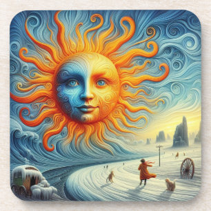 Dessous-de-verre Voici Le Soleil - AI Art Print