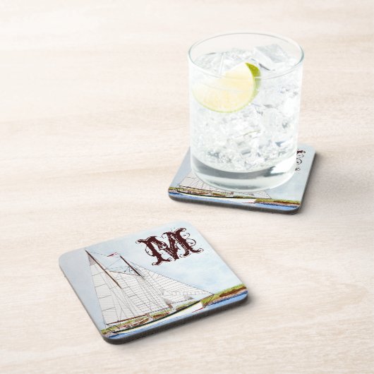 Dessous-de-verre Voilier Bateau Voilier Océa Monogramme Boire Desso (Côté Droit)