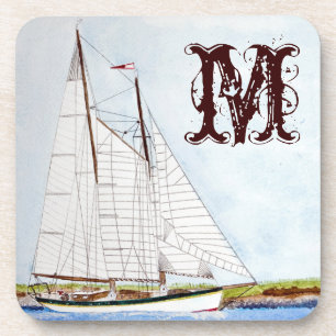 Dessous-de-verre Voilier Bateau Voilier Océa Monogramme Boire Desso