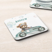 Dessous-de-verre Voiture de course bébé ours (Côté gauche)