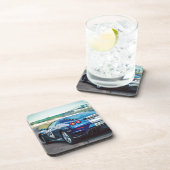 Dessous-de-verre Voiture de course bleue (Côté Droit)