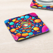 Dessous-de-verre Vortex psychédélique de couleur (Côté gauche)