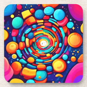 Dessous-de-verre Vortex psychédélique de couleur