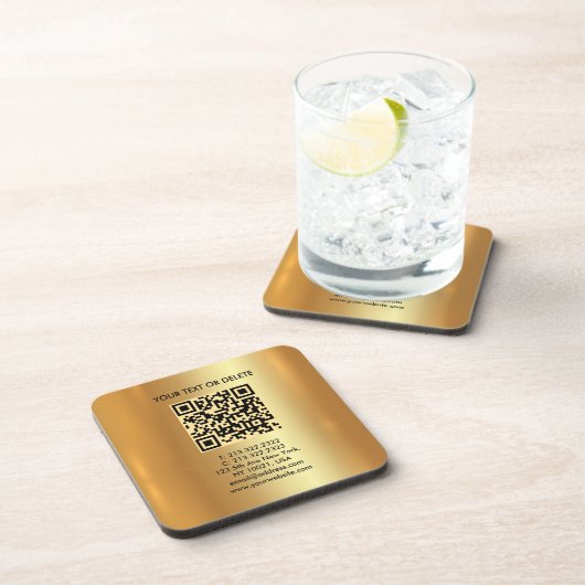 Dessous-de-verre Votre Modèle personnalisé Elégant Code QR moderne (Côté Droit)