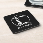 Dessous-de-verre Votre nom avec le phare classique (Côté gauche)