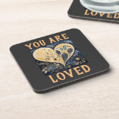 Dessous-de-verre Vous êtes adoré Beverage Coaster (Côté gauche)