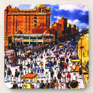 Dessous-de-verre Voyage en train de vintage Atlantic City