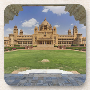 Dessous-de-verre Vue arrière de l'hôtel Umaid Bhawan Palace, Jodjpu
