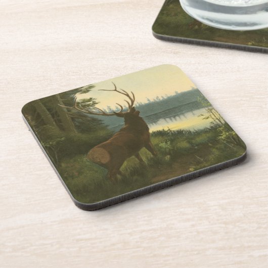 Dessous-de-verre Vue arrière du lac Elk Vue sur un lac (Côté gauche)