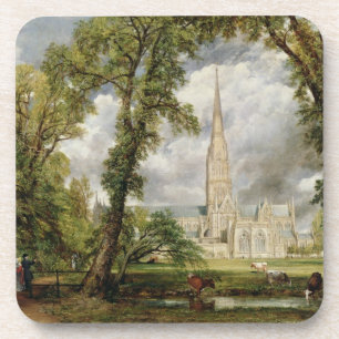 Dessous-de-verre Vue de John Constable   de cathédrale de Salisbury